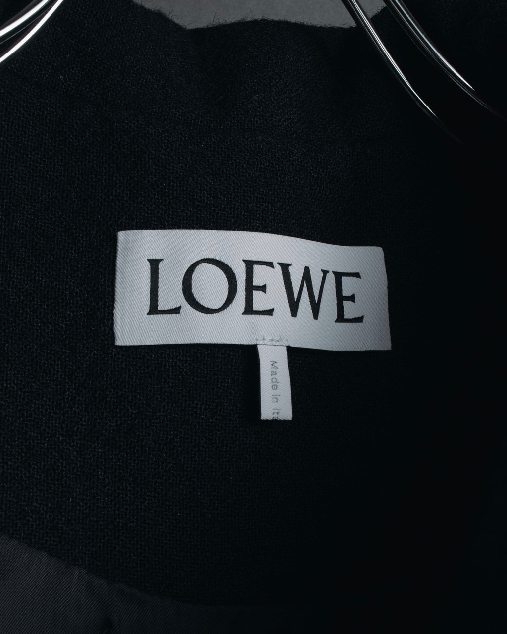 –SPECIALS– "LOEWE" 2017-2018 Minimal a-line calfskin piping coat