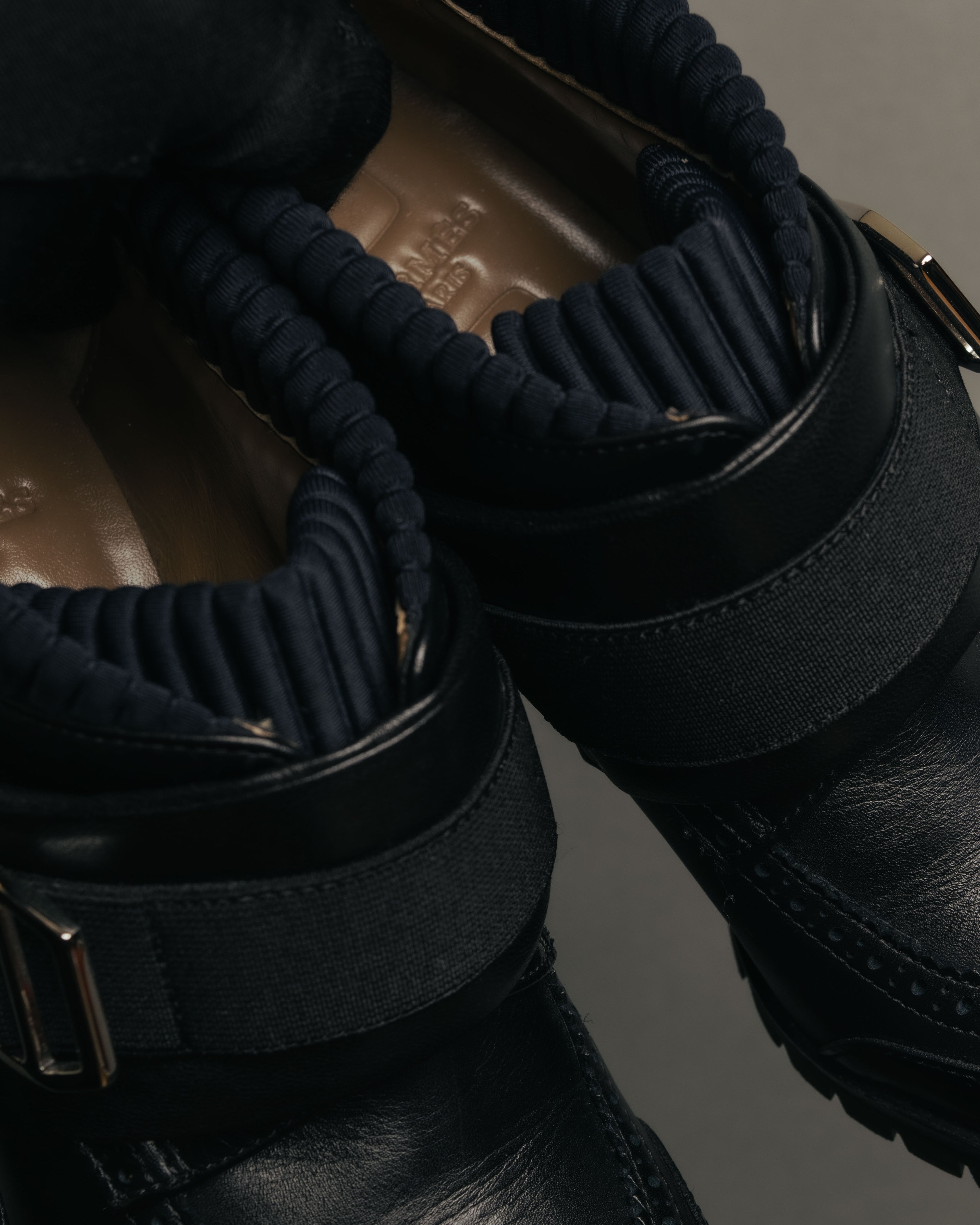 “HERMÈS” 2017-2022 Aw hybrid brogue sock ankle boots