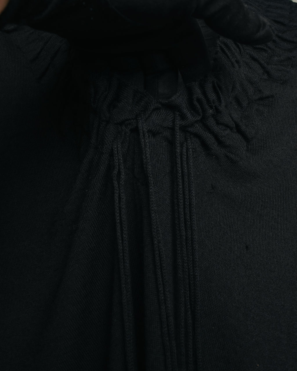 “GUCCI” 2001-2004 Tom Ford era gathered wool fringe knit top