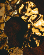 -SPECIAL- “Yves Saint Laurent” 80’s-90’s Hammered gold coin link bracelet