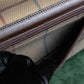 "BURBERRYS" Multi color check pattern canvas leather combination boston bag