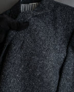 "THOM BROWNE" 3-button napped tweed tailored jacket