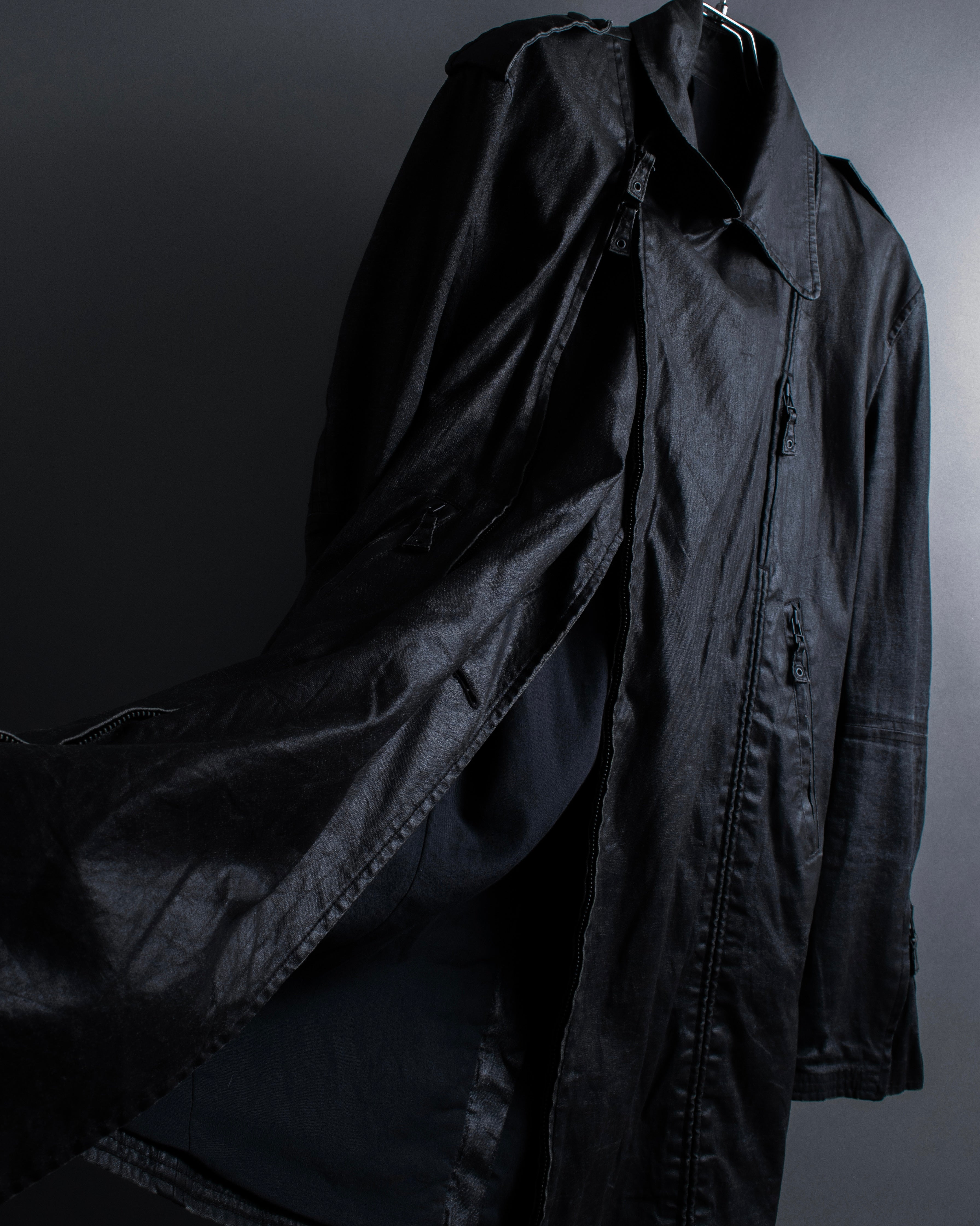 "JEAN PAUL GAULTIER" Firm finish double-zip belted mid-length coat