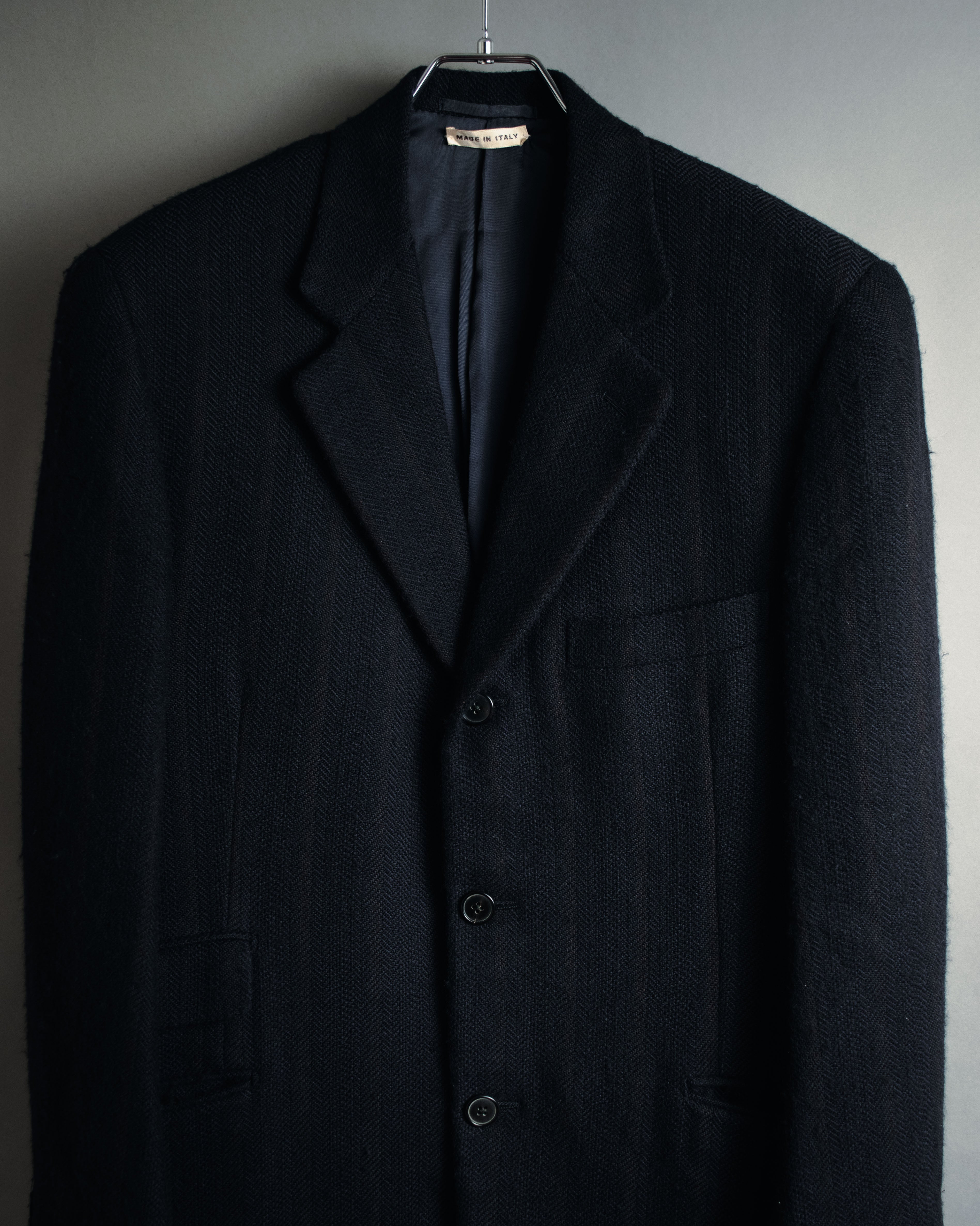 "HERMES" 90’s cashmere blend heritage vip limited tailored jacket
