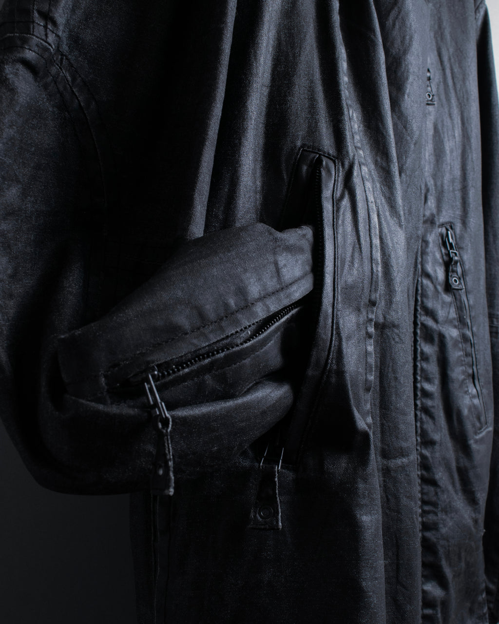 "JEAN PAUL GAULTIER" Firm finish double-zip belted mid-length coat