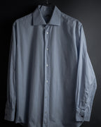 “HERMES” 80’s clou de selle-button jacquard dress shirt