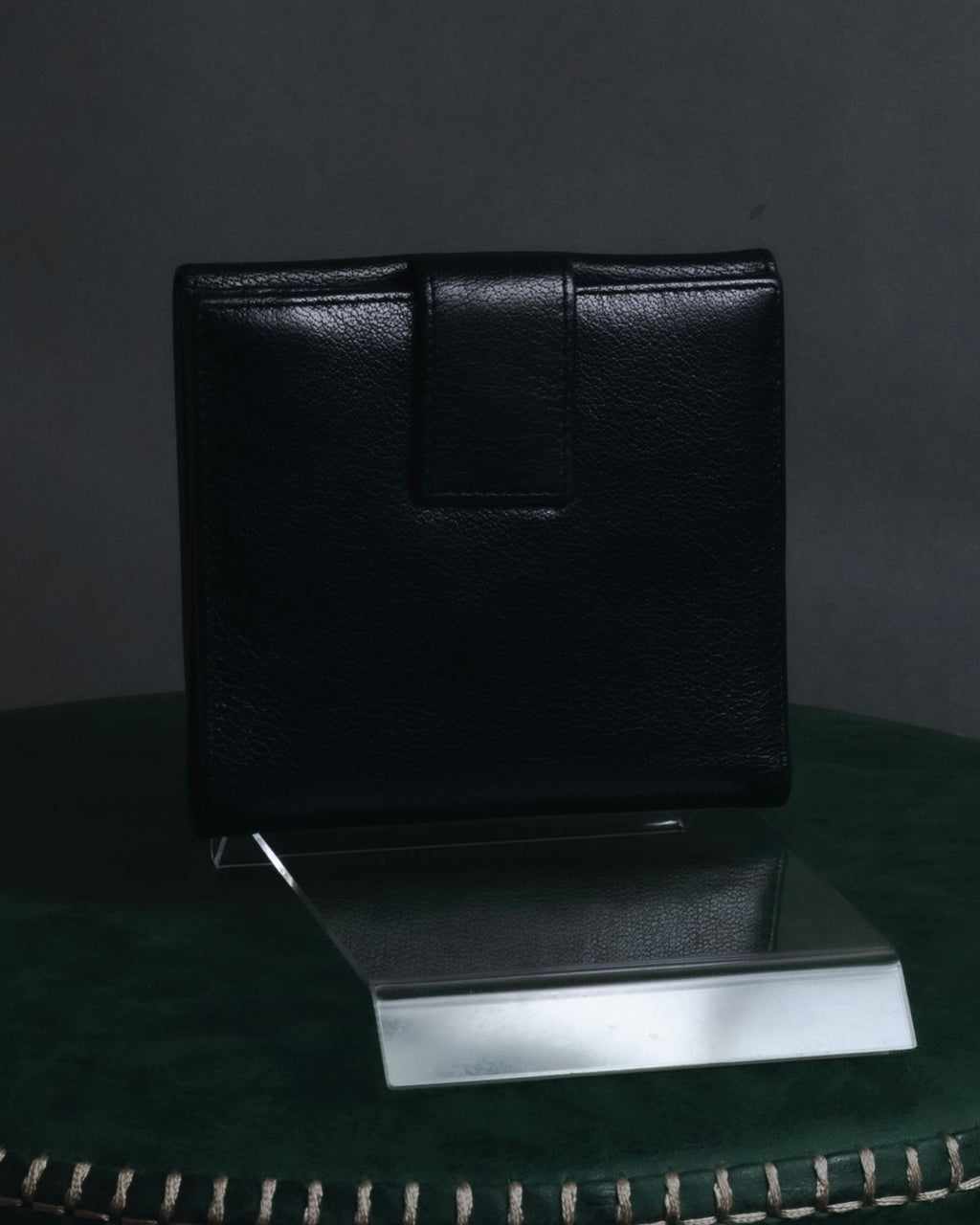 "YVES SAINT LAURENT" Stud-embellished monogram bi-fold wallet