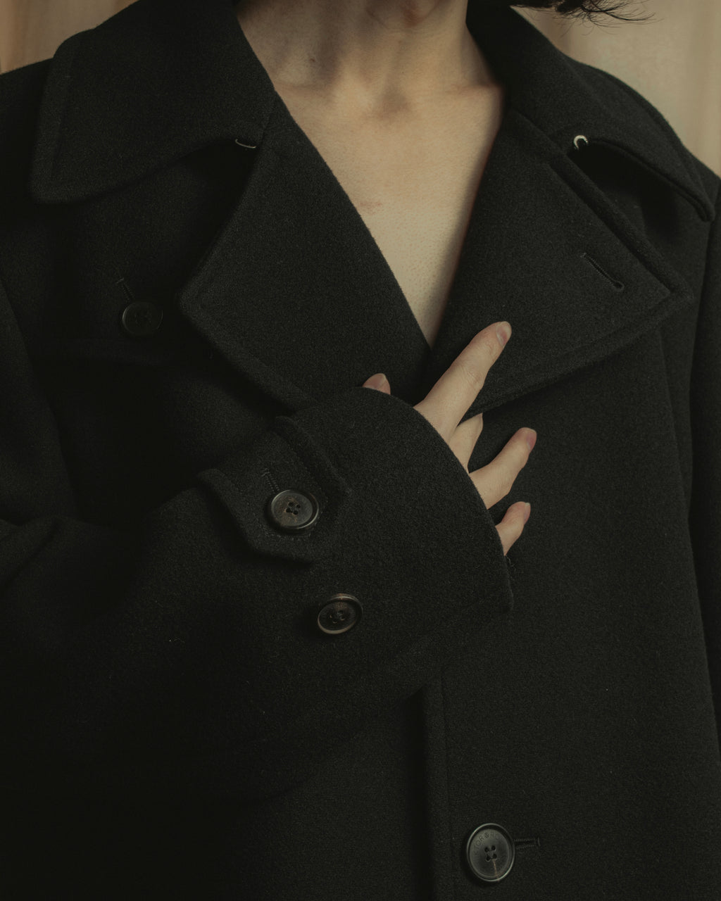 "VIKTOR&ROLF" Sculptural lapel melton coat