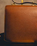 -SPECIAL- "Hermès" 80's Structured leather shoulder bag
