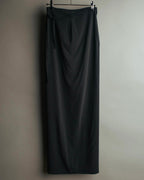 “JIL SANDER” 90’s-00’s Side tie wool wrap skirt