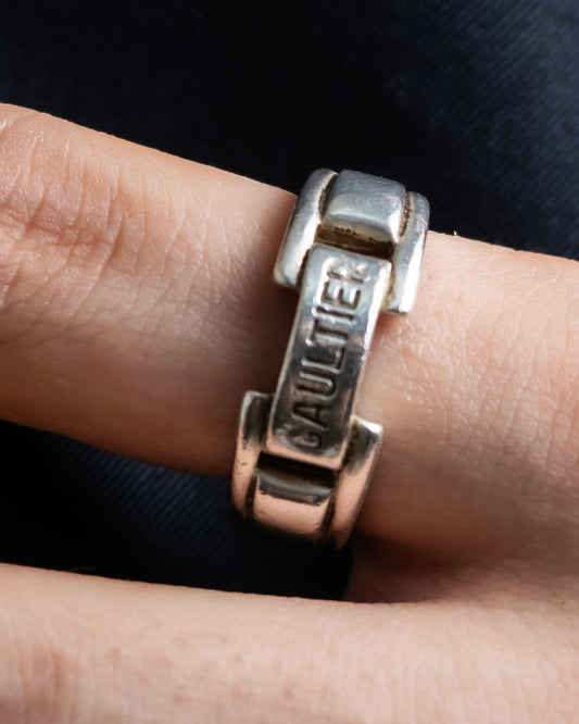 "JEAN PAUL GAULTIER" Logo engraved silver 925 ring