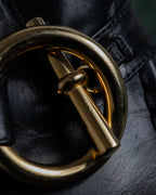 -MOOD Christmas Collection-
"HERMES" 90's-00's Gold buckle design heeled loafers