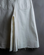 "MAISON MARGIELA" 21SS Washed raw cut flared cropped denim pants