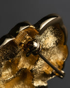 "Christian Dior" Flower motif gold brooch