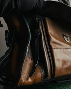 "Chloé" 2000's two-tone leather structured tote bag