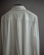 "BURBERRY" Frill design collarless blouse