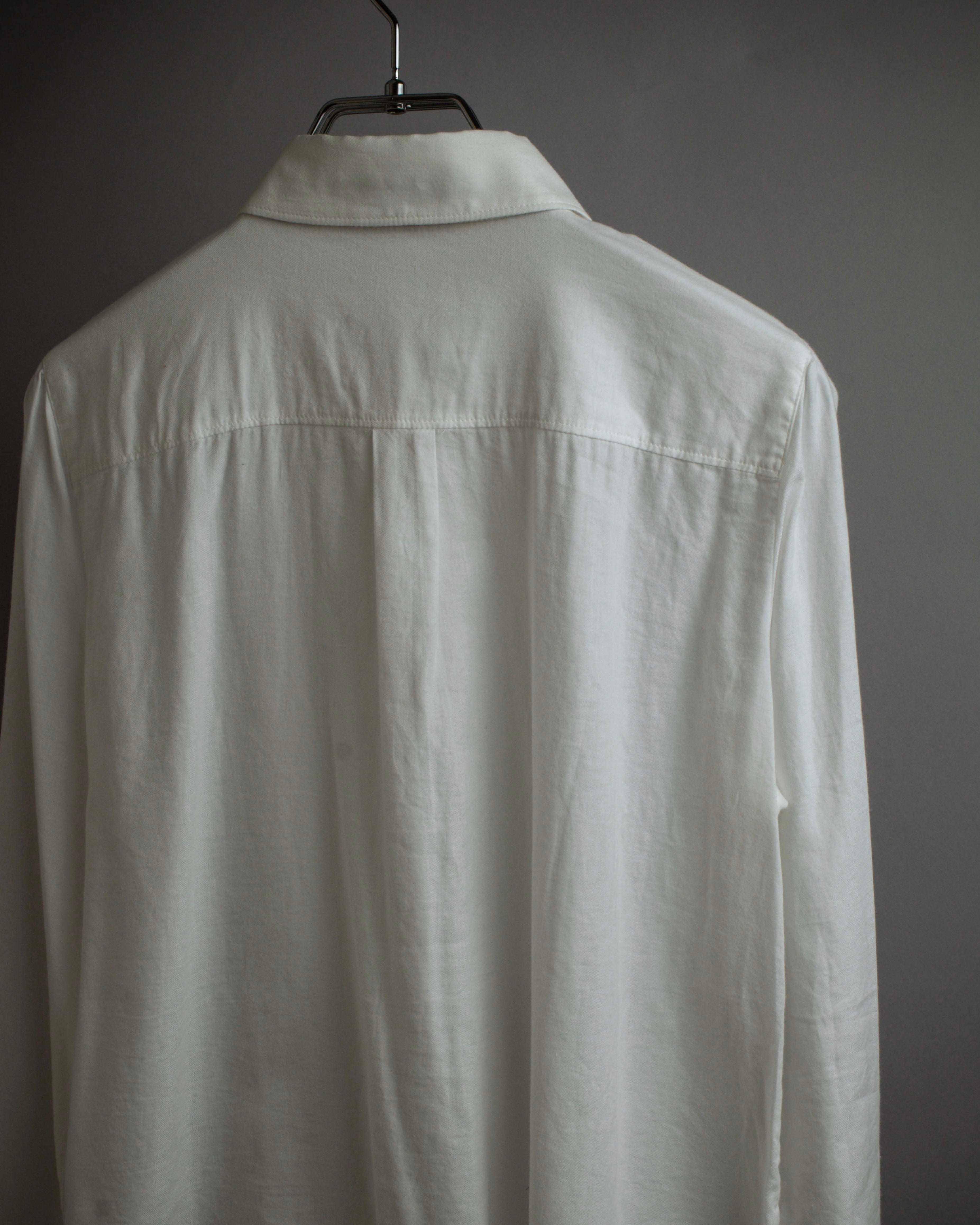 "BURBERRY" Frill design collarless blouse