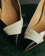 "Sergio Rossi" 90's-10's Elegant colorblock leather pointed-toe pumps