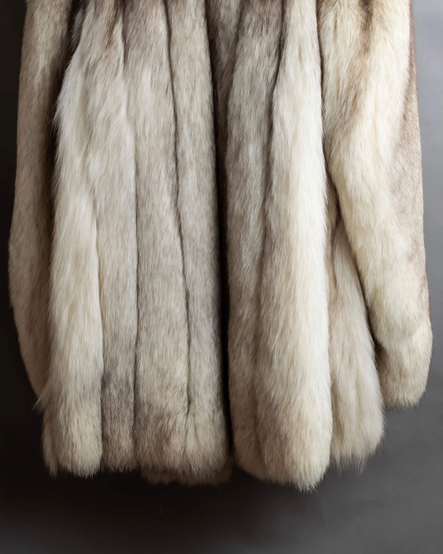 "WINDSOR" Fox fur 5 hooks gradient color jacket