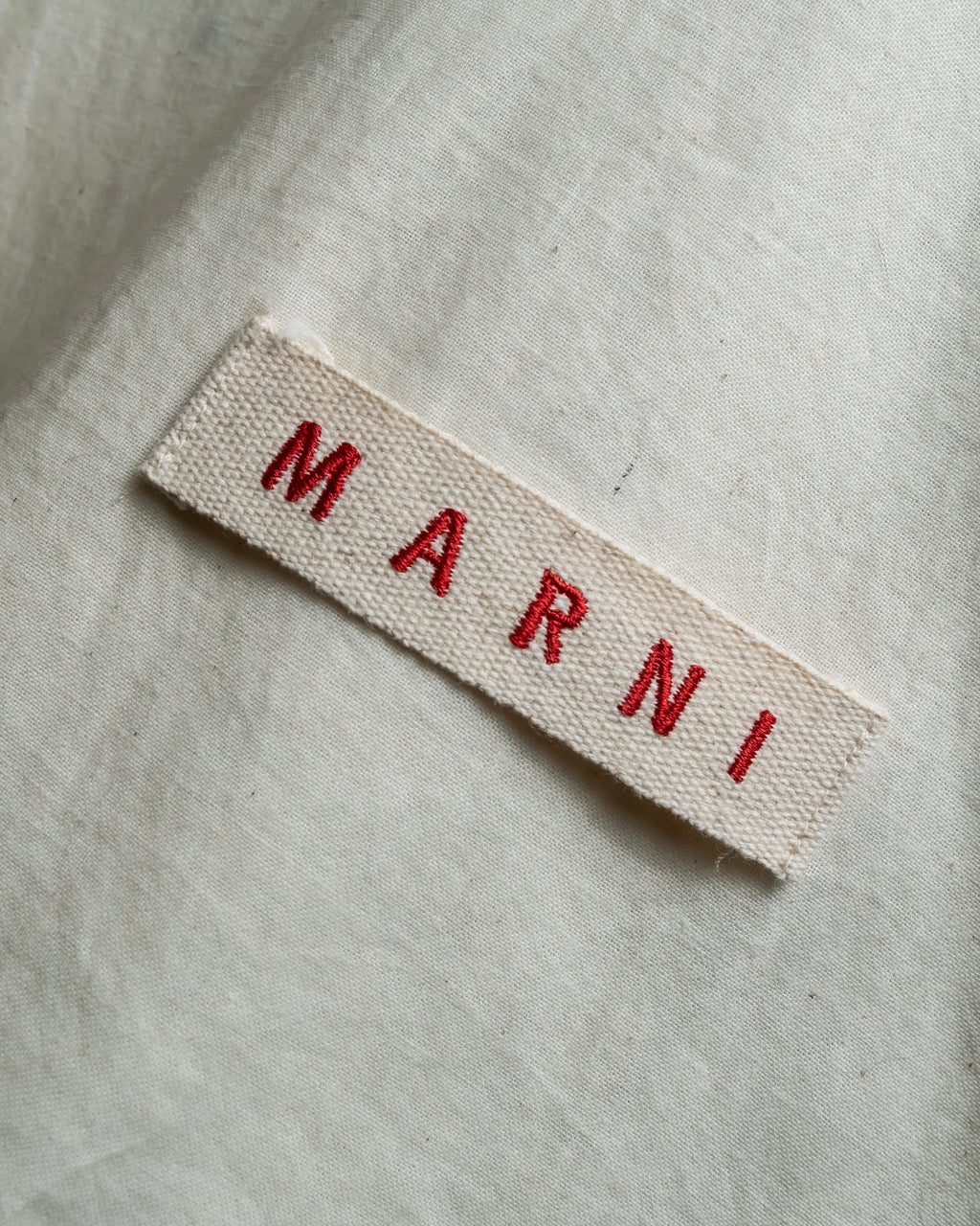 "MARNI" Side ribbon design rounded body leather bag