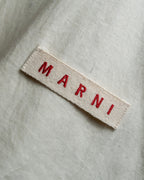 "MARNI" Side ribbon design rounded body leather bag