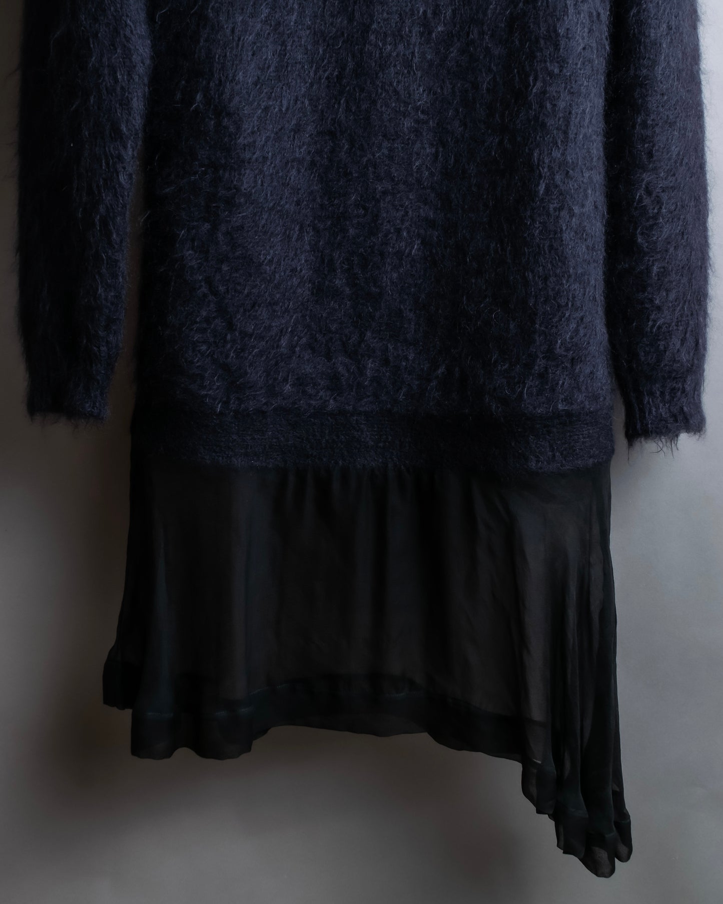 "Ｎ21 NUMERO VENTUNO" Skirt docking design shaggy knit