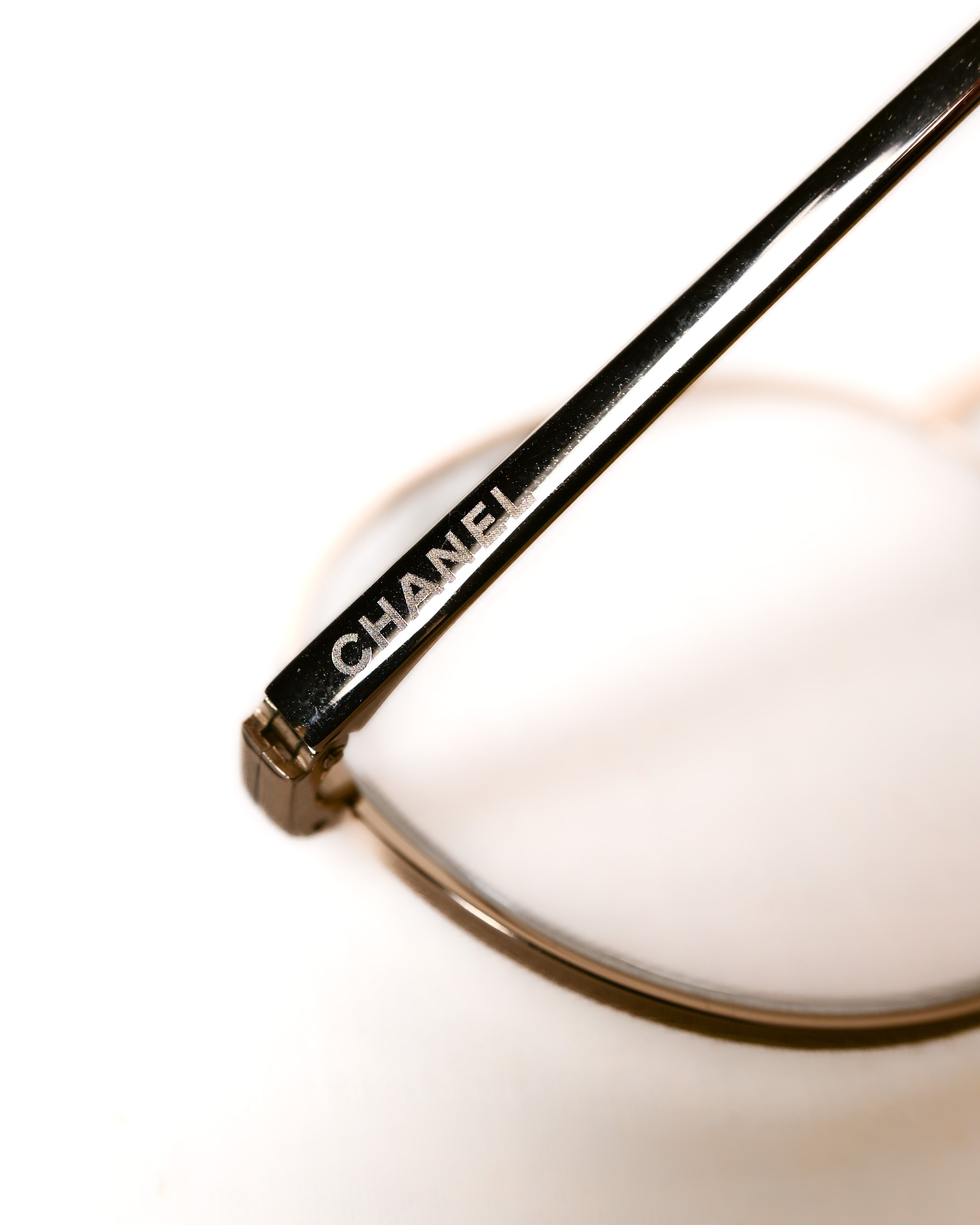 CHANEL/ Coco Mark Designed Gold Flame Glasses