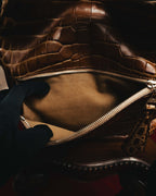 “Max Mara” 00’s-20’s crocodile-embossed 2way backpack