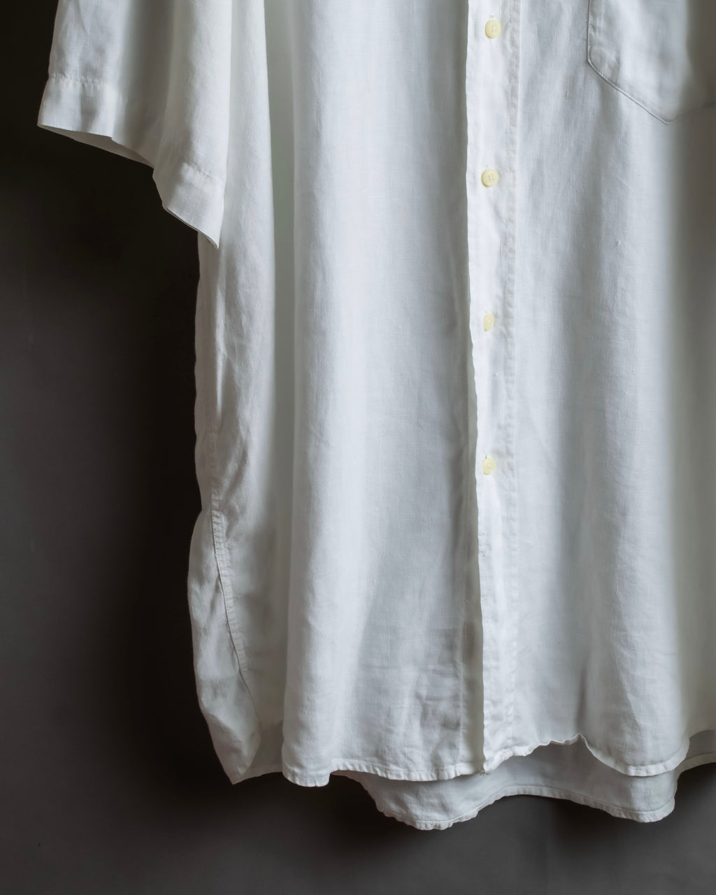 "HUGO BOSS" Linen oversized half sleeve button down shirt