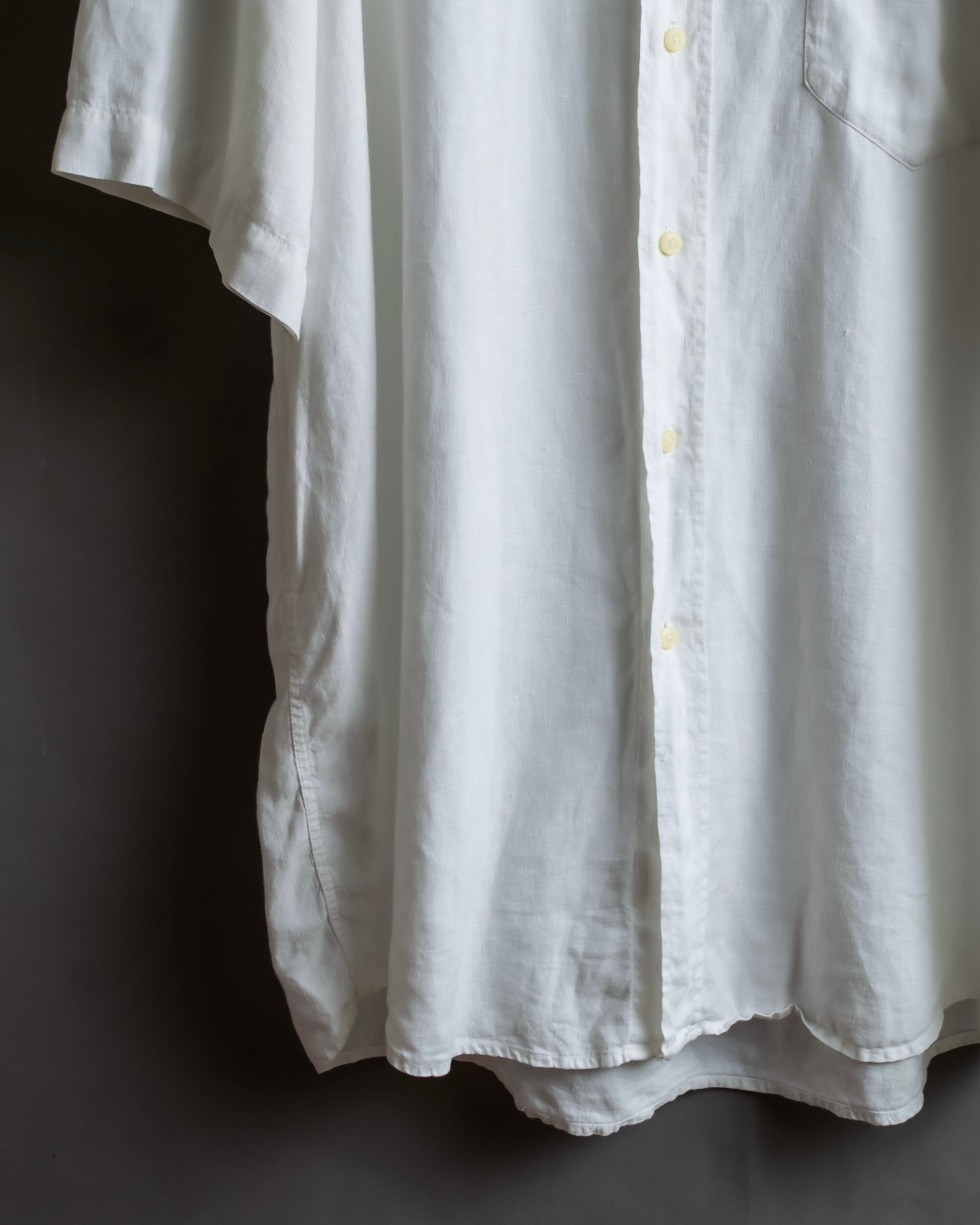 "HUGO BOSS" Linen oversized half sleeve button down shirt