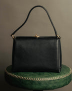 -SPECIAL- “GUCCI” 70’s-80’s Pigskin leather turn lock handbag