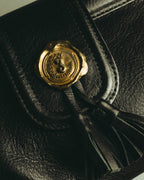 “SAN HIDEAKI MIHARA” 2000’s-2010’s black leather chain shoulder bag