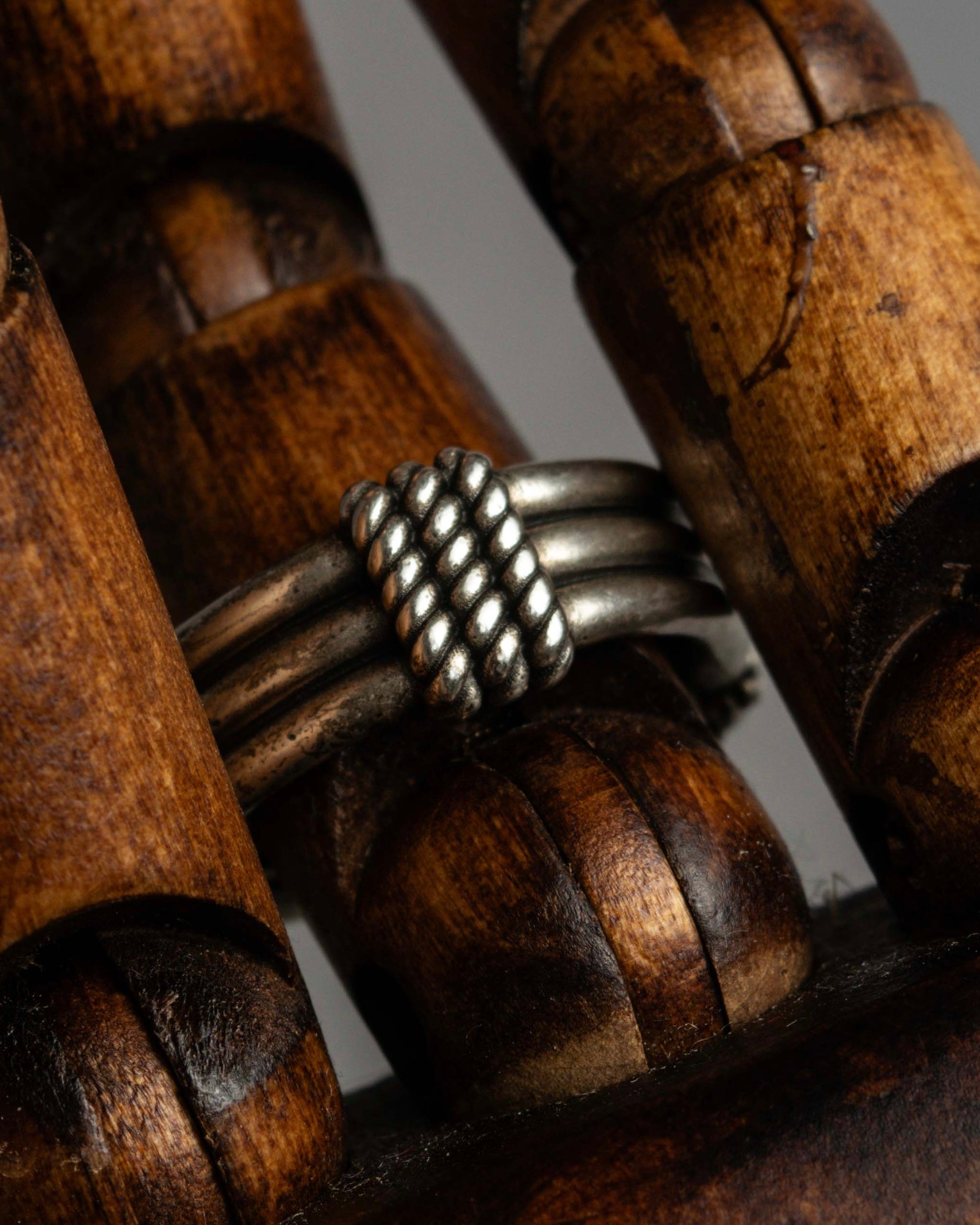 "Christian Dior" Buffalo design silver ring