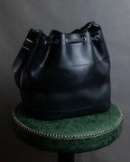 "COMME des GARCONS" Drawcord strings design PVC leather bag