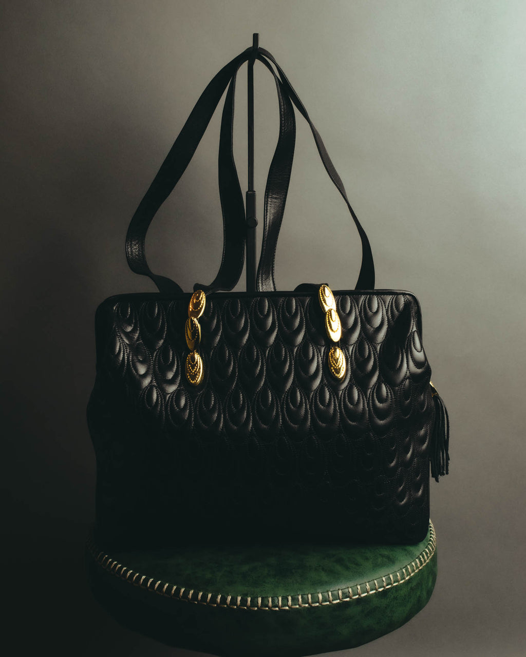 "Valentino Orlandi" 80's-90's Sculptural quilted leather shoulder bag