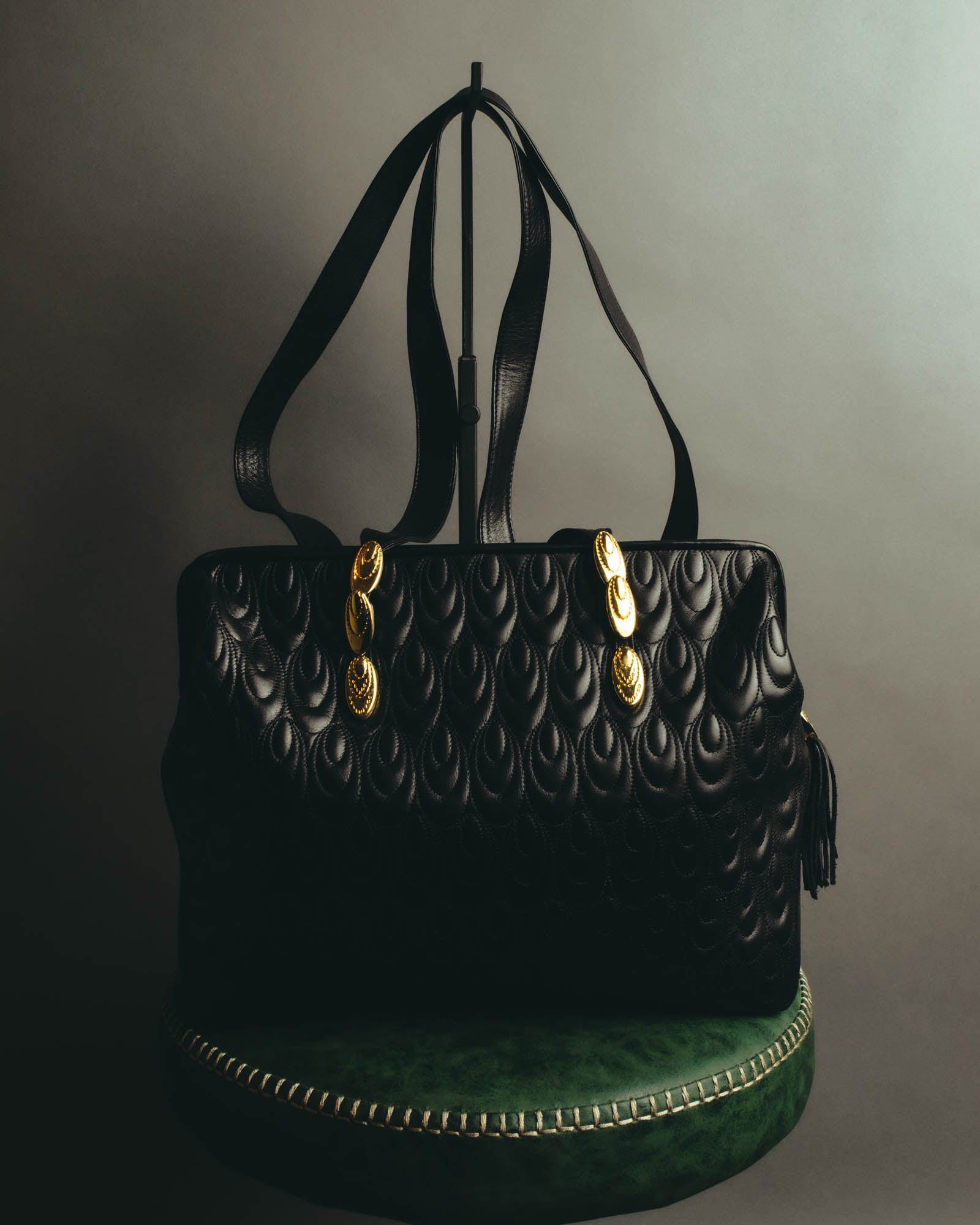 "Valentino Orlandi" 80's-90's Sculptural quilted leather shoulder bag