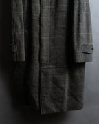 "BURBERRYS" Fine check pattern herringbone coat