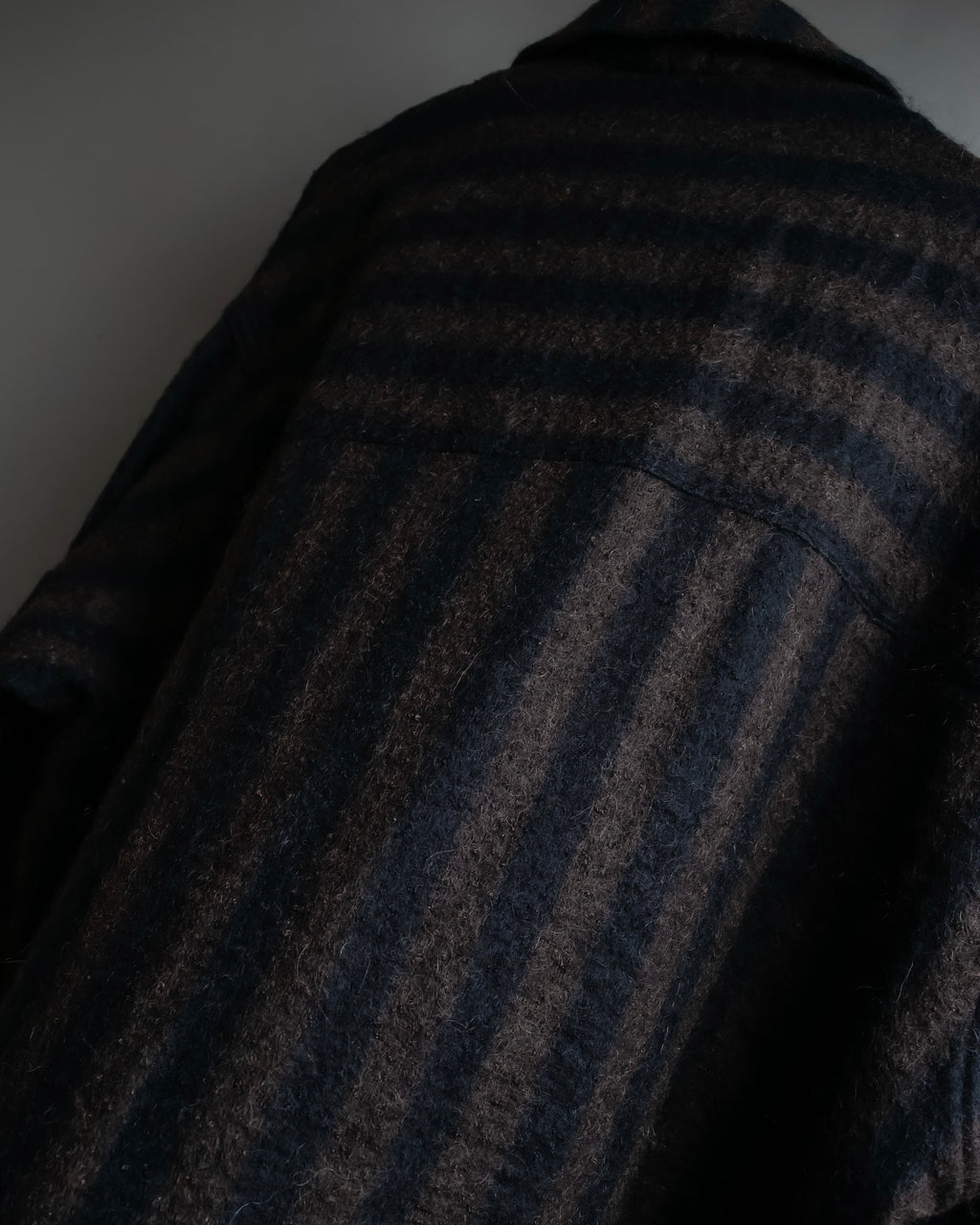 "FENDI" Pecan stripe pattern A-line silhouette coat