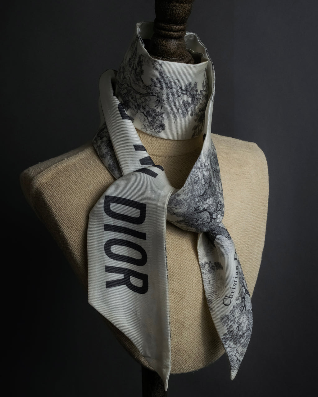 -MOOD Christmas Collection-
"Dior" Maria Grazia Chiuri Toile de Jouy motif silk scarf