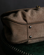 "LUCE SAINT-CLAR" Special textured leather one-handle bag