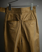 "Acne Studios" Belted design cotton twill high-waisted pants