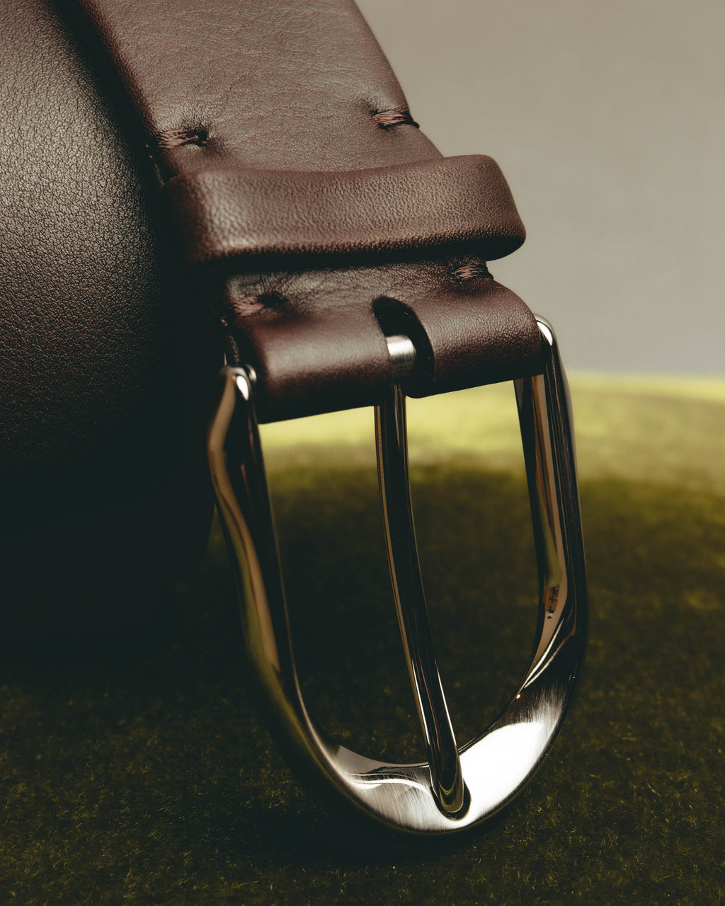 "Ermenegildo Zegna" Classic stitched leather belt