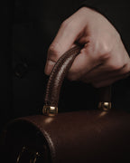 "Max Mara" Structured top handle leather shoulder bag