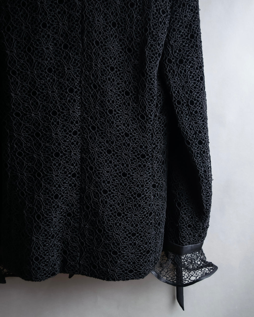 "JEAN-LOUIS SCHERRER" Lace frill design ribbon attached jacket