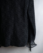 "JEAN-LOUIS SCHERRER" Lace frill design ribbon attached jacket