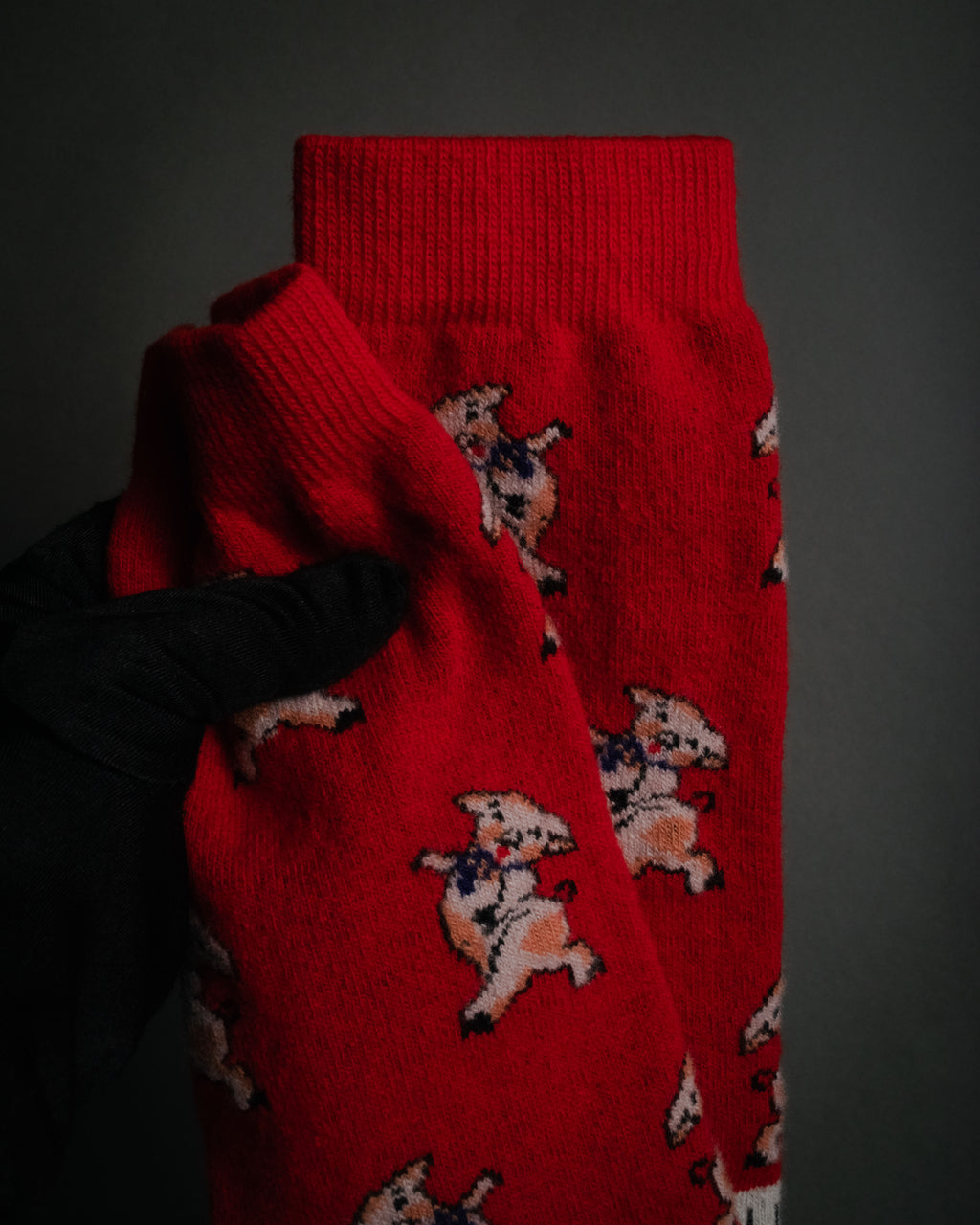 “GUCCI” 19SS Three little pigs jacquard socks