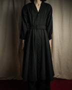 "tricot COMME des GARCONS" 90's Tailored collar belted long dress