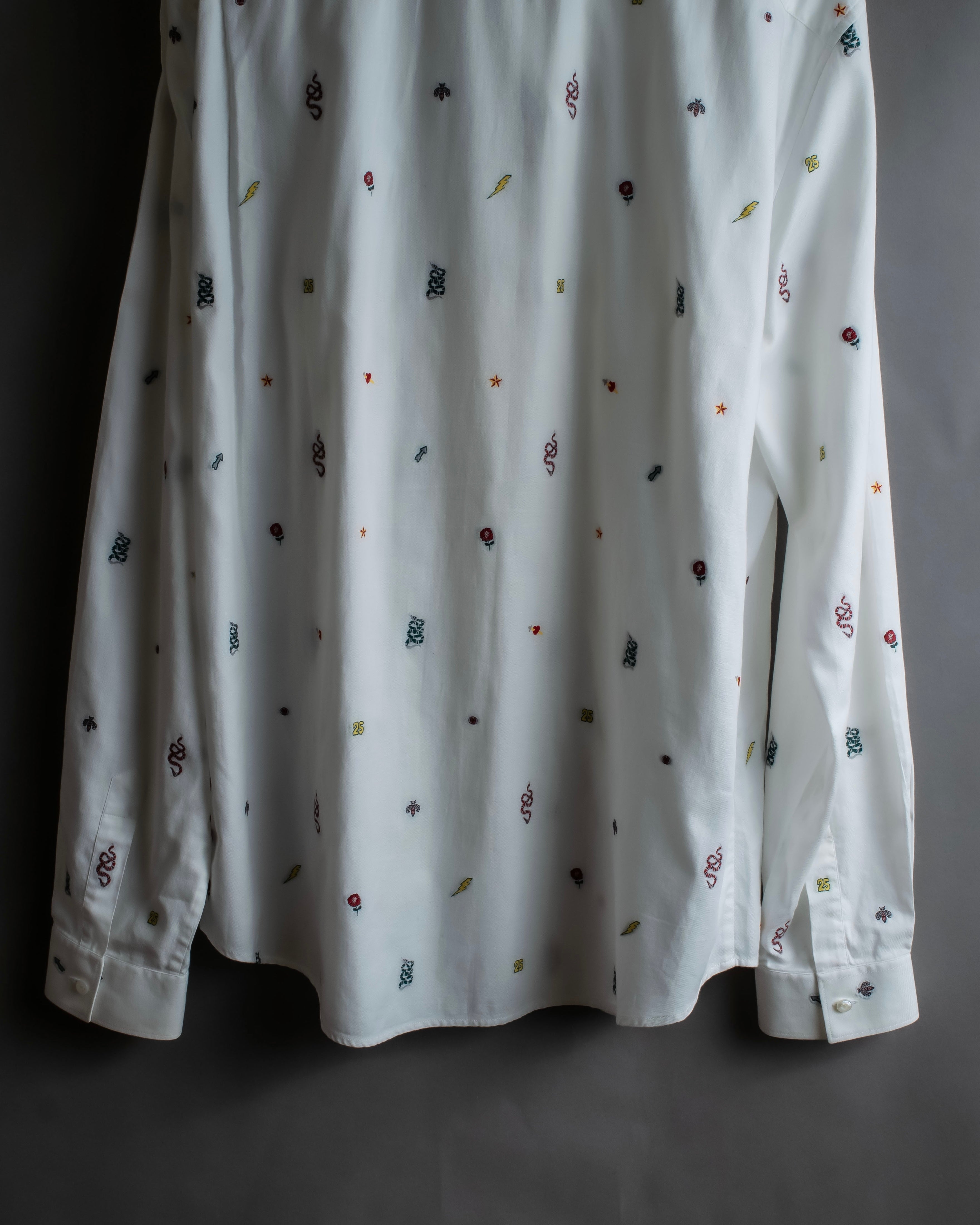 "GUCCI" Michele period iconic motif embroidered shirt