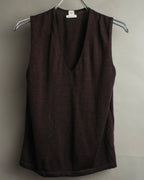 -SPECIAL- “HERMES” 00’s Cashmere cardigan and sleeveless knit twin set