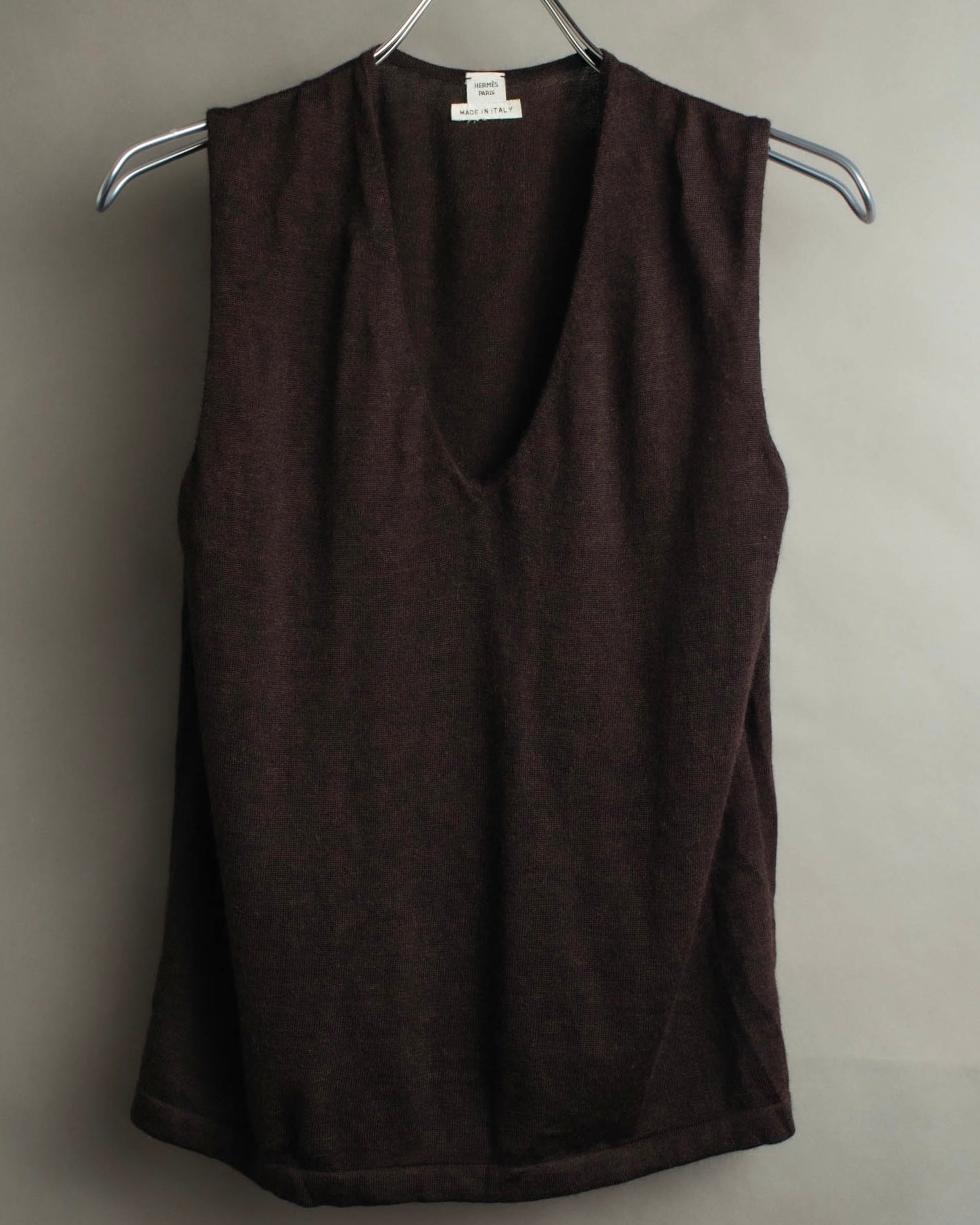 -SPECIAL- “HERMES” 00’s Cashmere cardigan and sleeveless knit twin set